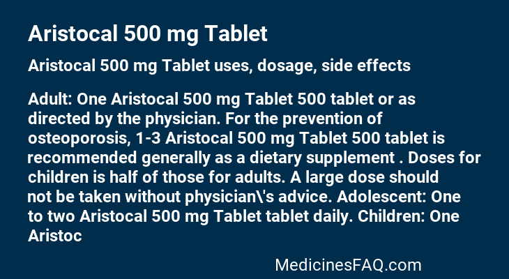 Aristocal 500 mg Tablet