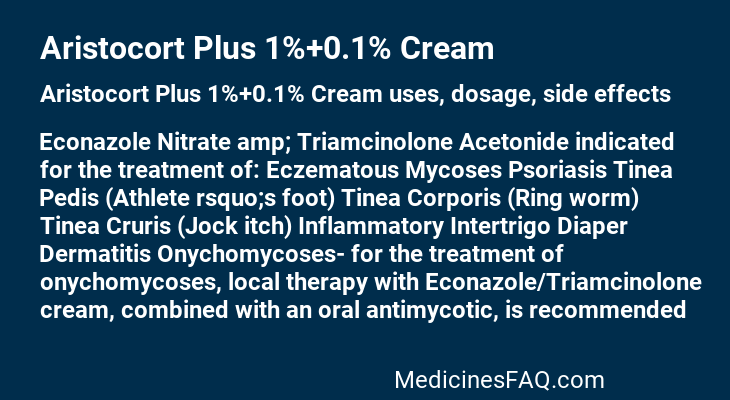 Aristocort Plus 1%+0.1% Cream