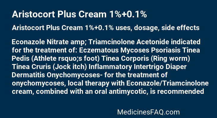 Aristocort Plus Cream 1%+0.1%