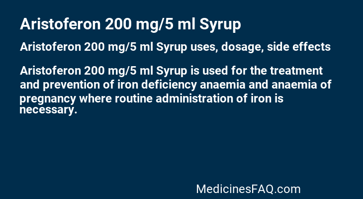 Aristoferon 200 mg/5 ml Syrup