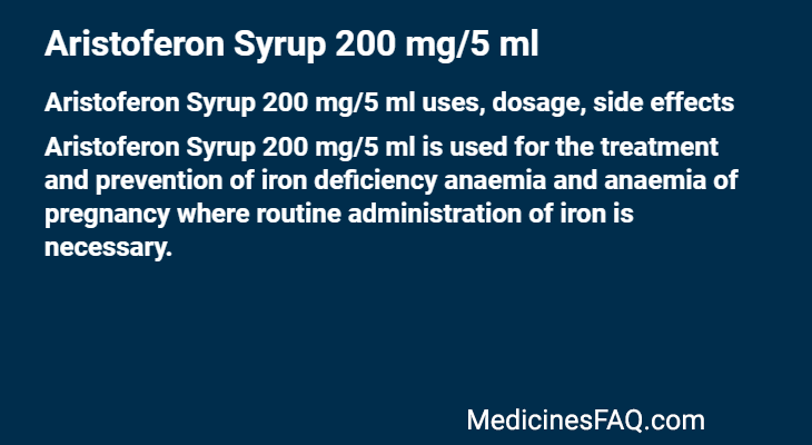 Aristoferon Syrup 200 mg/5 ml