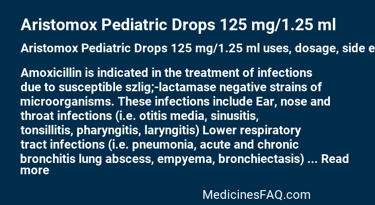 Aristomox Pediatric Drops 125 mg/1.25 ml