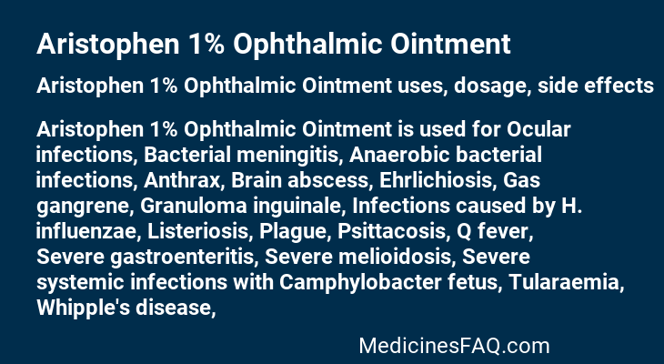 Aristophen 1% Ophthalmic Ointment