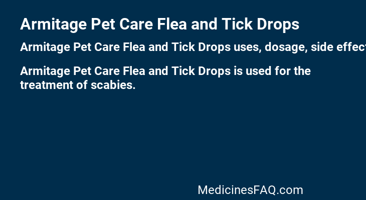 Armitage Pet Care Flea and Tick Drops