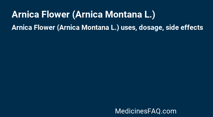 Arnica Flower (Arnica Montana L.)