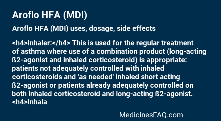 Aroflo HFA (MDI)