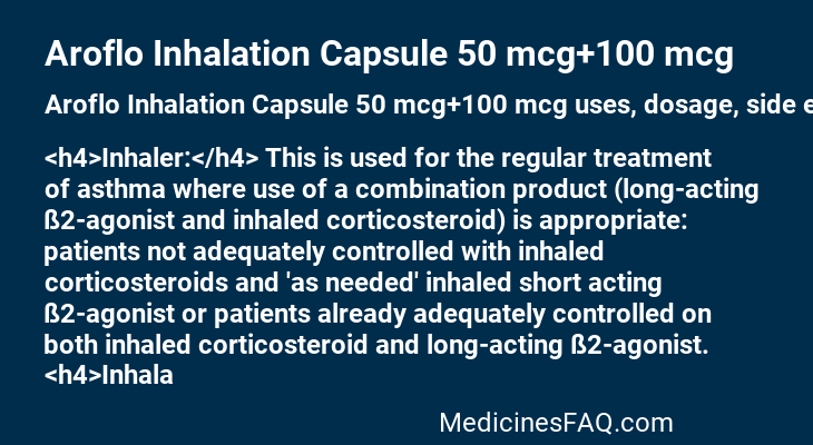 Aroflo Inhalation Capsule 50 mcg+100 mcg