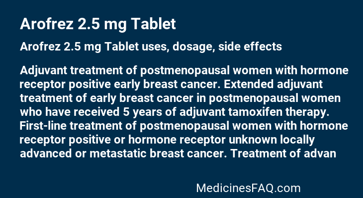 Arofrez 2.5 mg Tablet