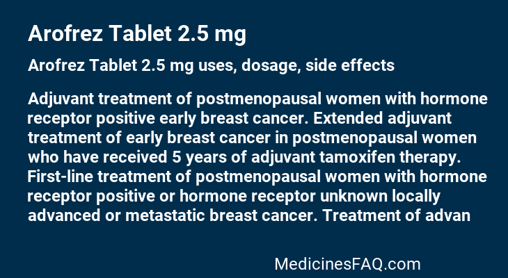 Arofrez Tablet 2.5 mg