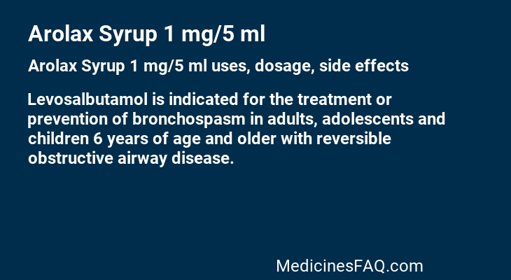 Arolax Syrup 1 mg/5 ml