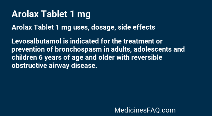 Arolax Tablet 1 mg