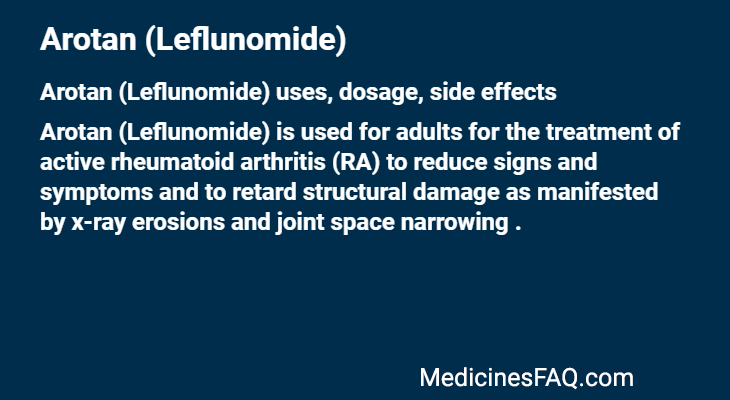 Arotan (Leflunomide)