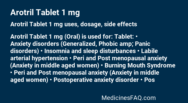 Arotril Tablet 1 mg