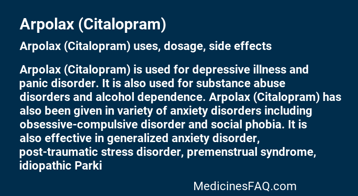 Arpolax (Citalopram)