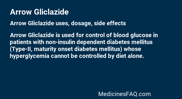 Arrow Gliclazide