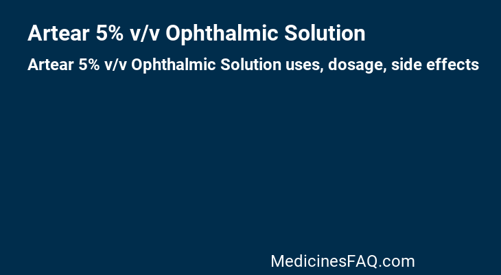 Artear 5% v/v Ophthalmic Solution