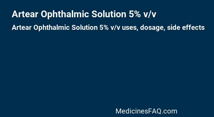 Artear Ophthalmic Solution 5% v/v