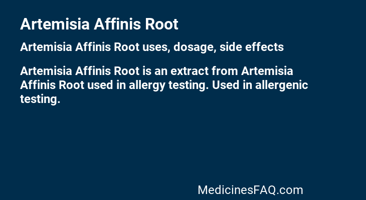Artemisia Affinis Root