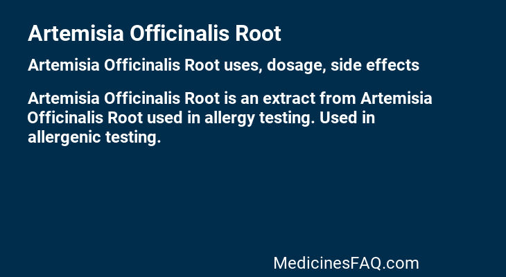 Artemisia Officinalis Root