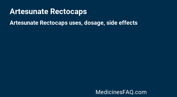 Artesunate Rectocaps