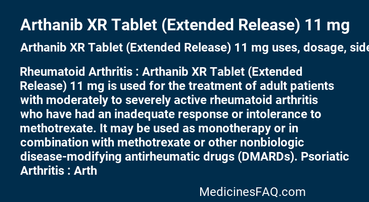 Arthanib XR Tablet (Extended Release) 11 mg