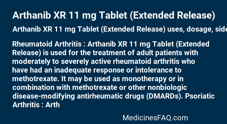 Arthanib XR 11 mg Tablet (Extended Release)