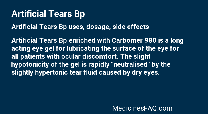 Artificial Tears Bp