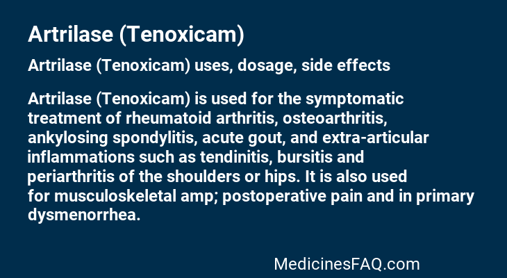 Artrilase (Tenoxicam)