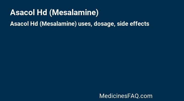 Asacol Hd (Mesalamine)