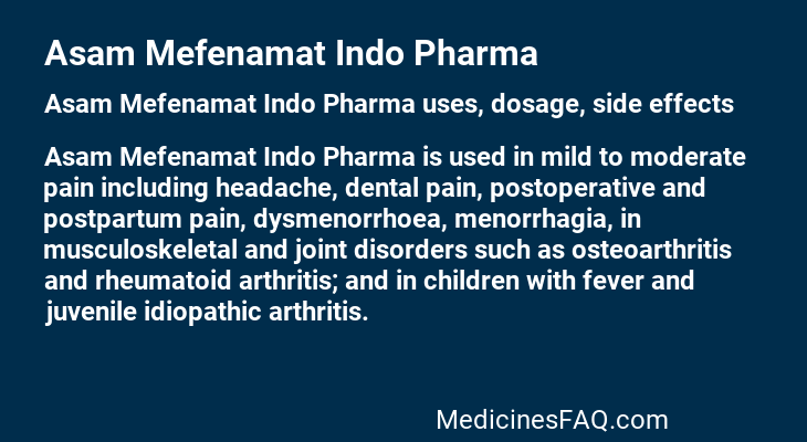 Asam Mefenamat Indo Pharma