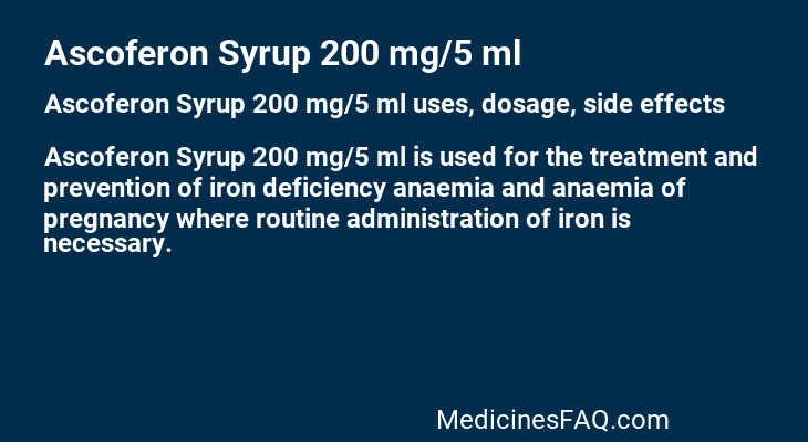 Ascoferon Syrup 200 mg/5 ml