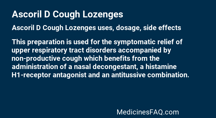 Ascoril D Cough Lozenges