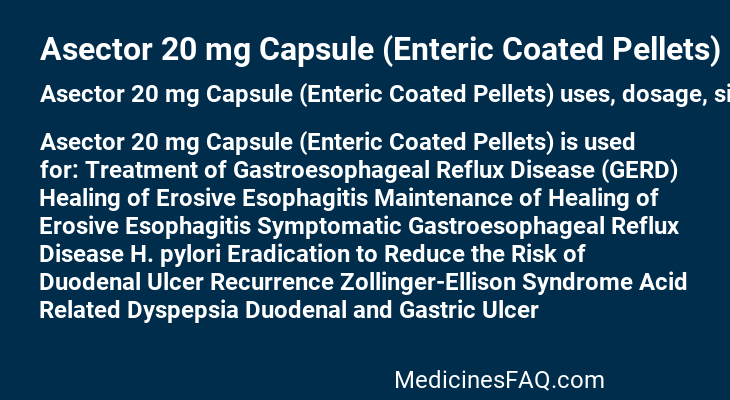 Asector 20 mg Capsule (Enteric Coated Pellets)