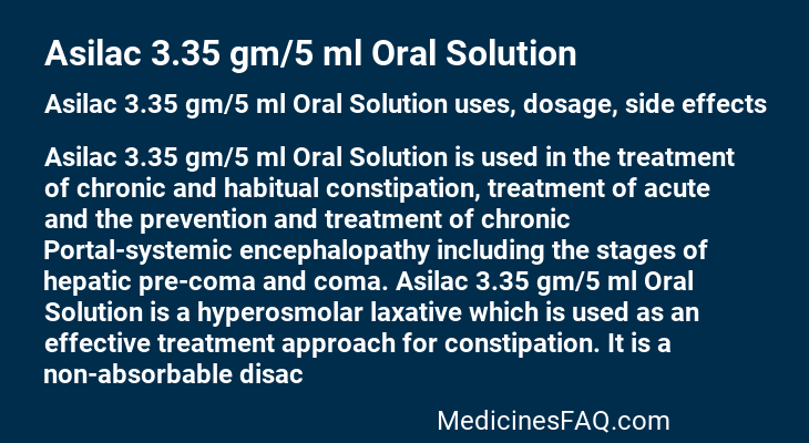 Asilac 3.35 gm/5 ml Oral Solution