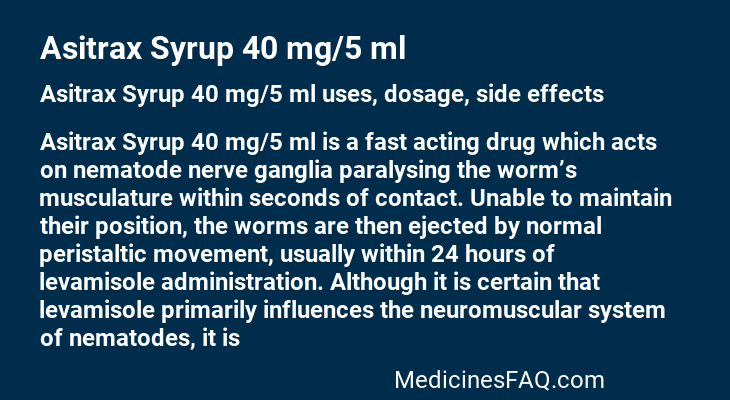 Asitrax Syrup 40 mg/5 ml