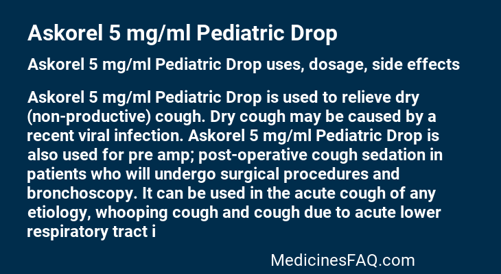 Askorel 5 mg/ml Pediatric Drop