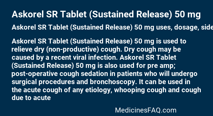 Askorel SR Tablet (Sustained Release) 50 mg