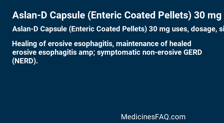 Aslan-D Capsule (Enteric Coated Pellets) 30 mg