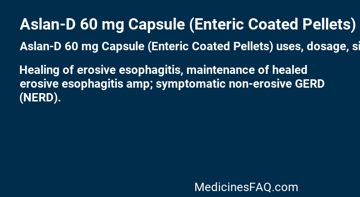 Aslan-D 60 mg Capsule (Enteric Coated Pellets)