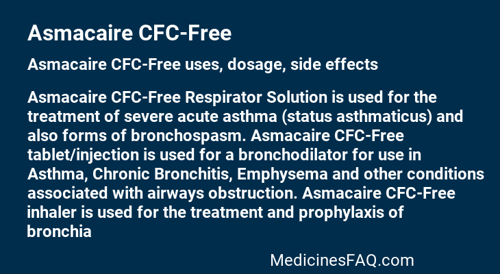 Asmacaire CFC-Free