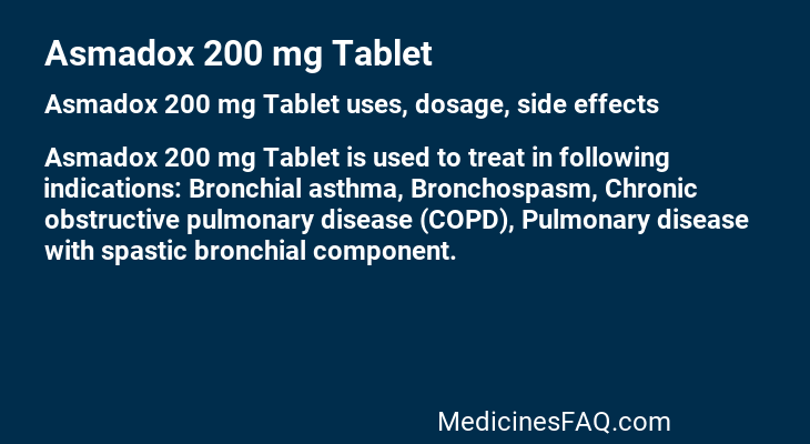 Asmadox 200 mg Tablet