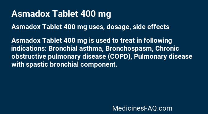 Asmadox Tablet 400 mg