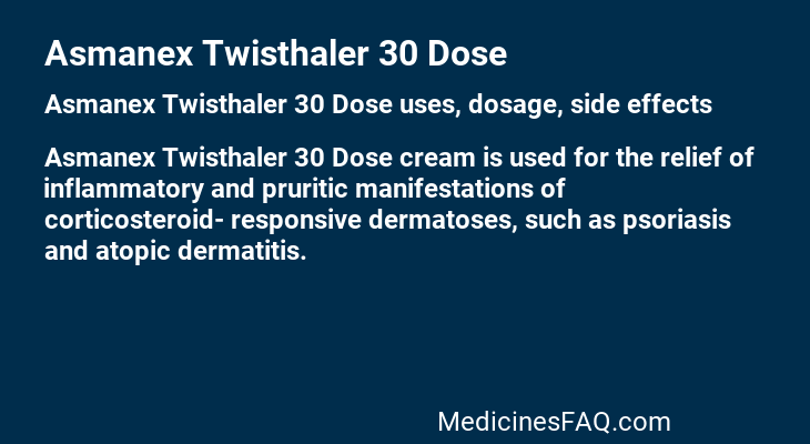 Asmanex Twisthaler 30 Dose
