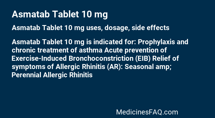 Asmatab Tablet 10 mg