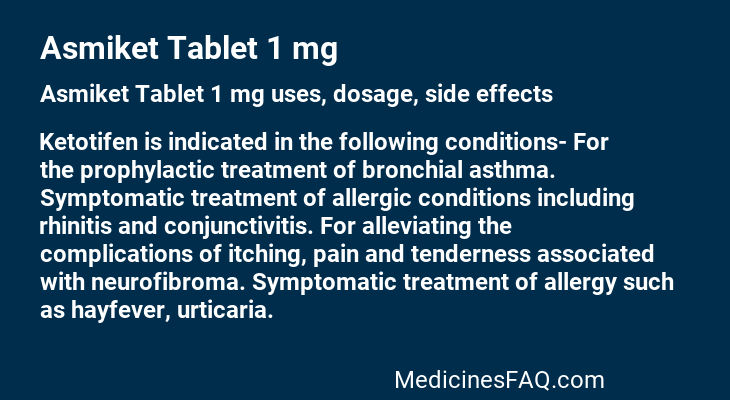 Asmiket Tablet 1 mg