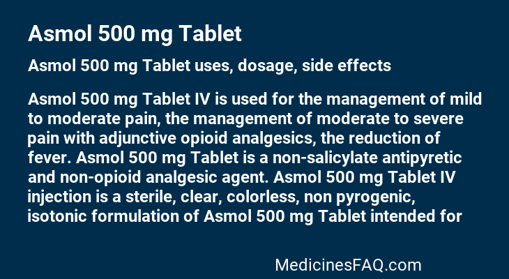 Asmol 500 mg Tablet