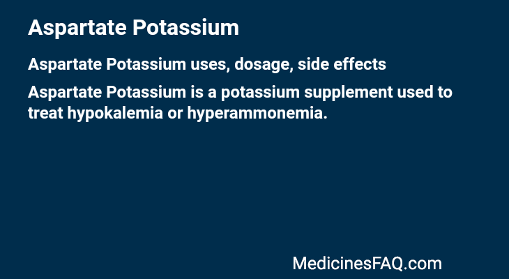 Aspartate Potassium