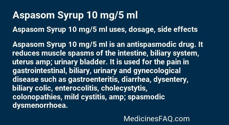 Aspasom Syrup 10 mg/5 ml