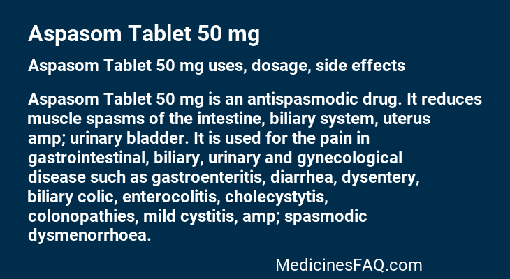 Aspasom Tablet 50 mg