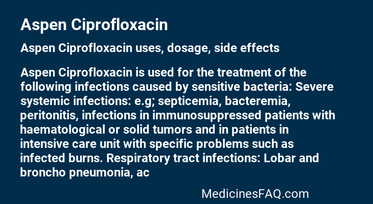 Aspen Ciprofloxacin